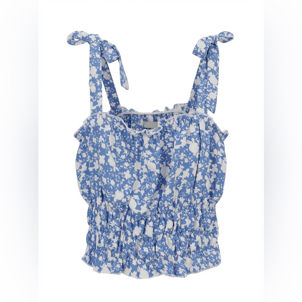 Gianni Bini Blue and White Floral Camisole